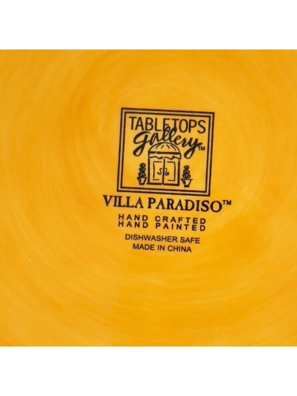 TABLETOPS Gallery Hand Painted Villa Paradiso Decorative Bowl & Plate Set